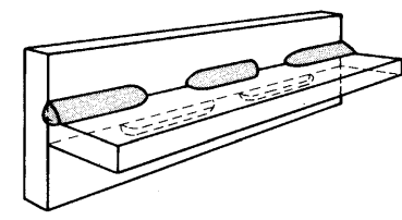 soldadura intermitente alternada