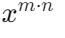 x, m*n
