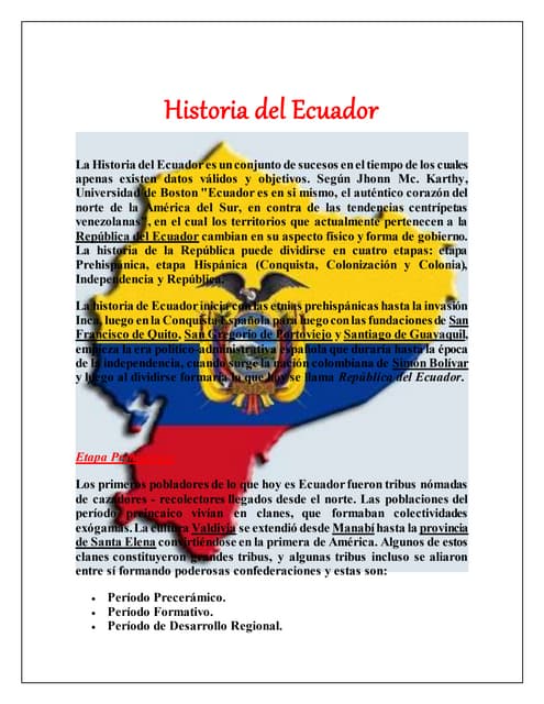 Historia del Ecuador