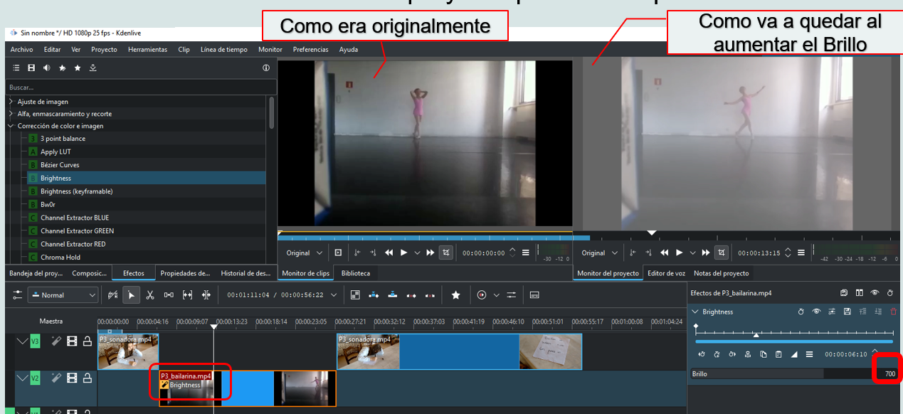 Kdenlive efecto