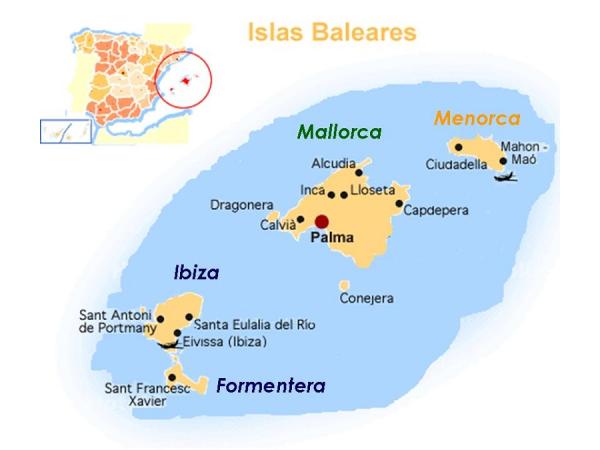 Mapa Islas Baleares