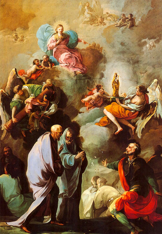 Goya Aparición de la Virgen del Pilar a Santiago