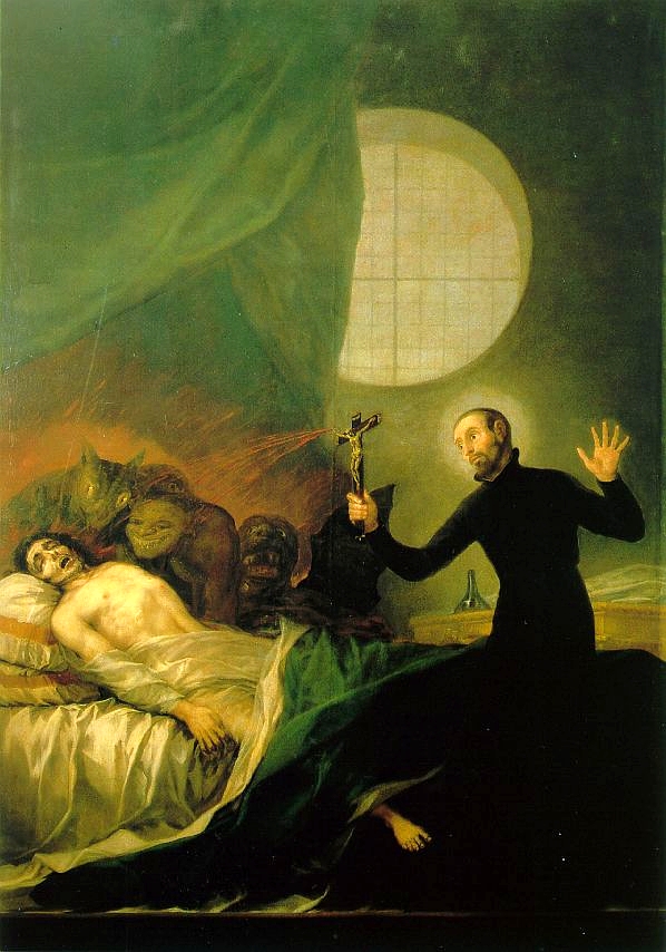 Goya San Francisco de Borja y el moribundo impenitente