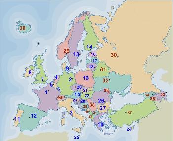 Mapa Europa Capitales
