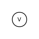 simbología voltimetro