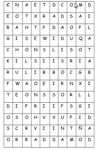 sopa de letras