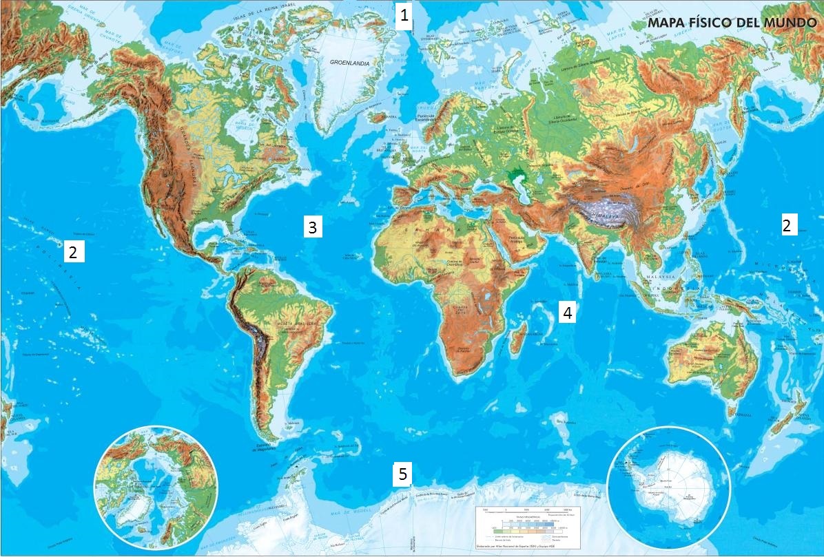 mapa oceans 