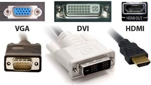 vga dvi hdmi