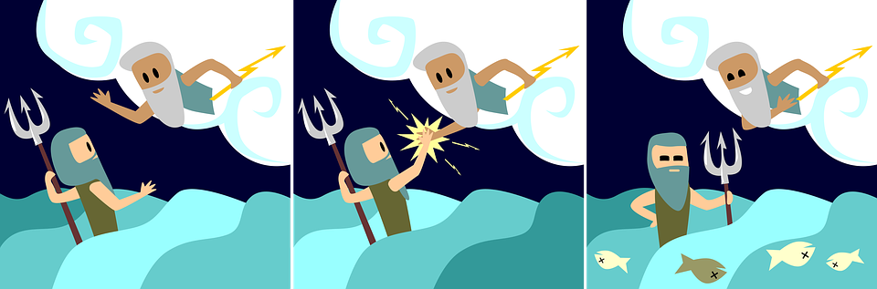 Zeus y Poseidón