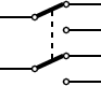 Conmutador DPDT, Símbolo