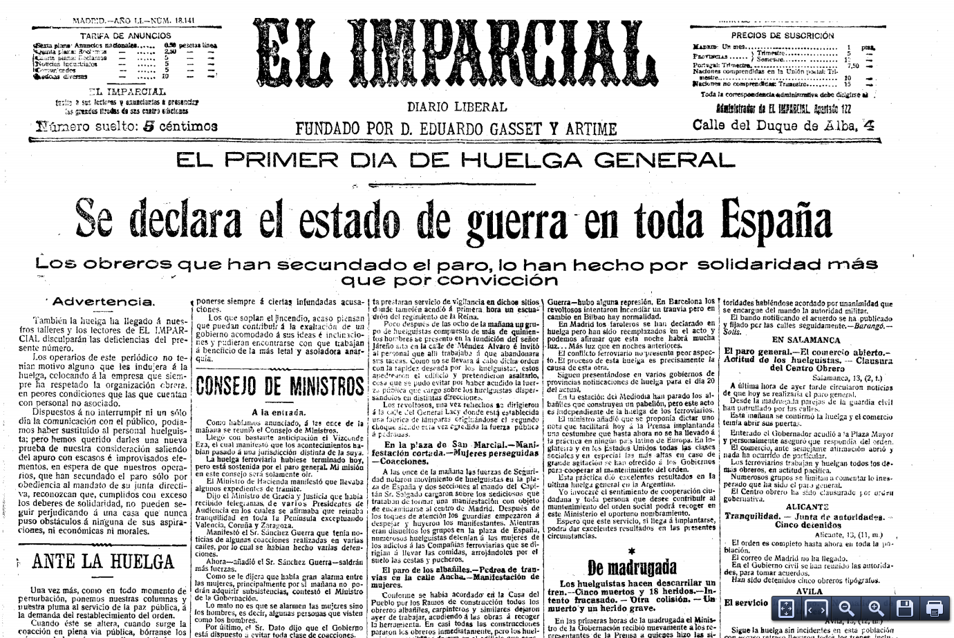 huelga general 1917